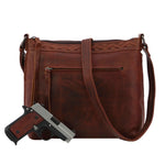 Load image into Gallery viewer, Faith Concealed Carry Leather Crossbody - Dark Mahogany
