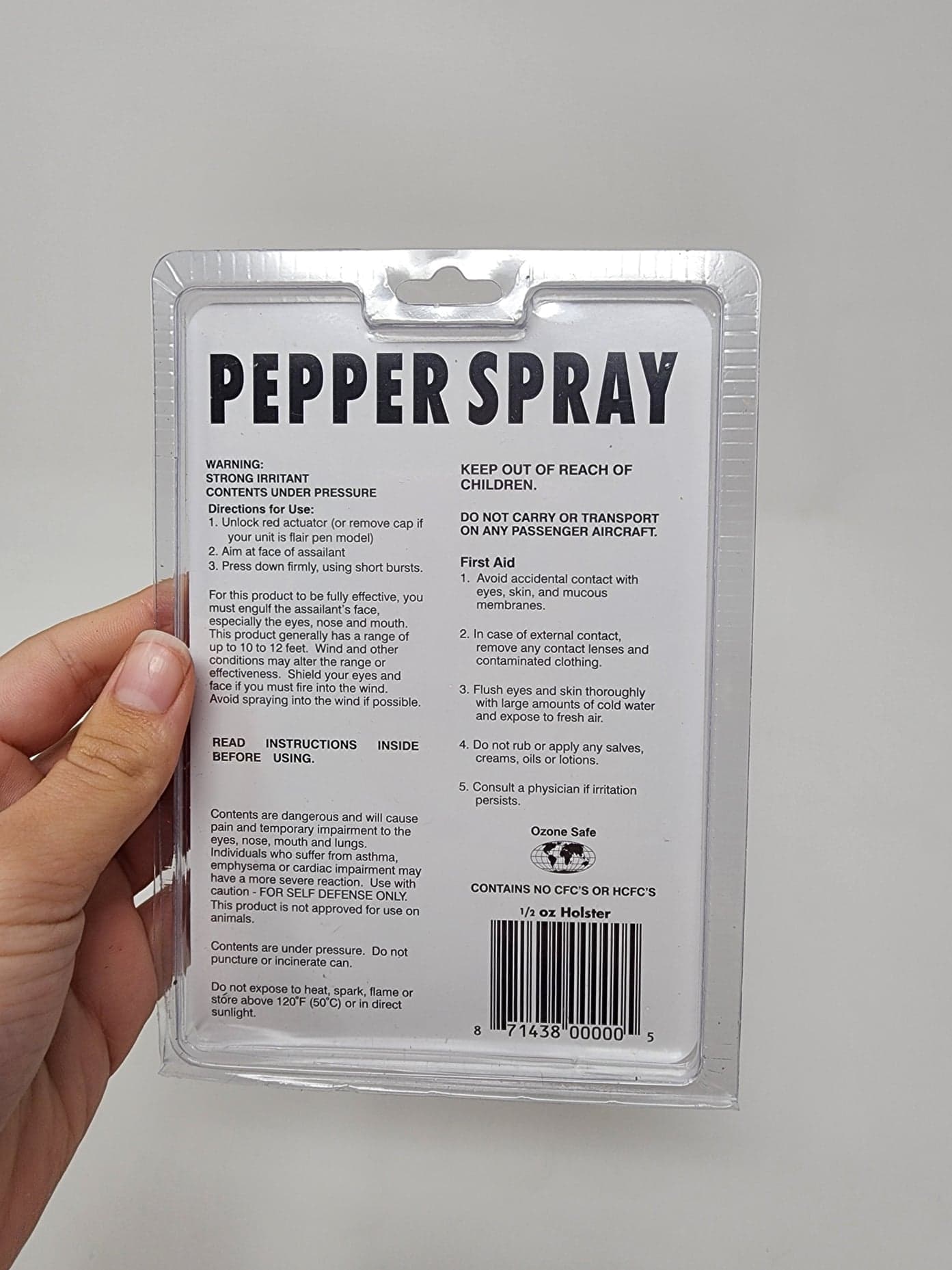 1/2 Ounce Clamshell Pepper Spray