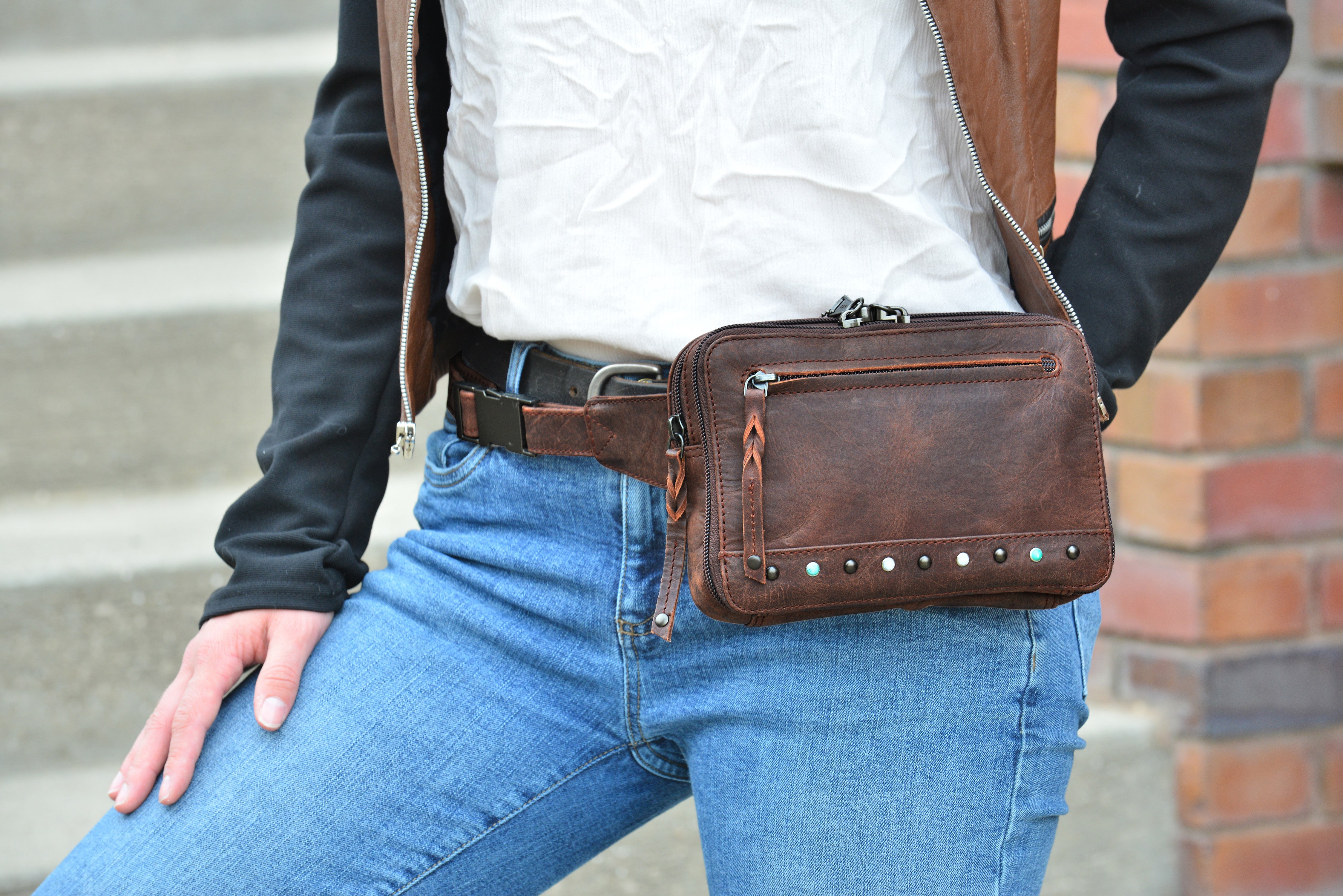 Kailey Concealed Carry Leather Purse Pack