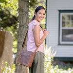 Load image into Gallery viewer, Delaney Concealed Carry Leather Crossbody - Mahogany
