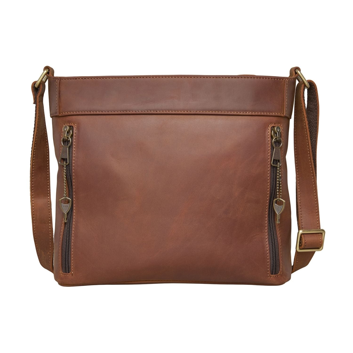 Delaney Concealed Carry Leather Crossbody - Mahogany